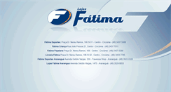 Desktop Screenshot of lojasfatima.com.br