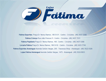 Tablet Screenshot of lojasfatima.com.br